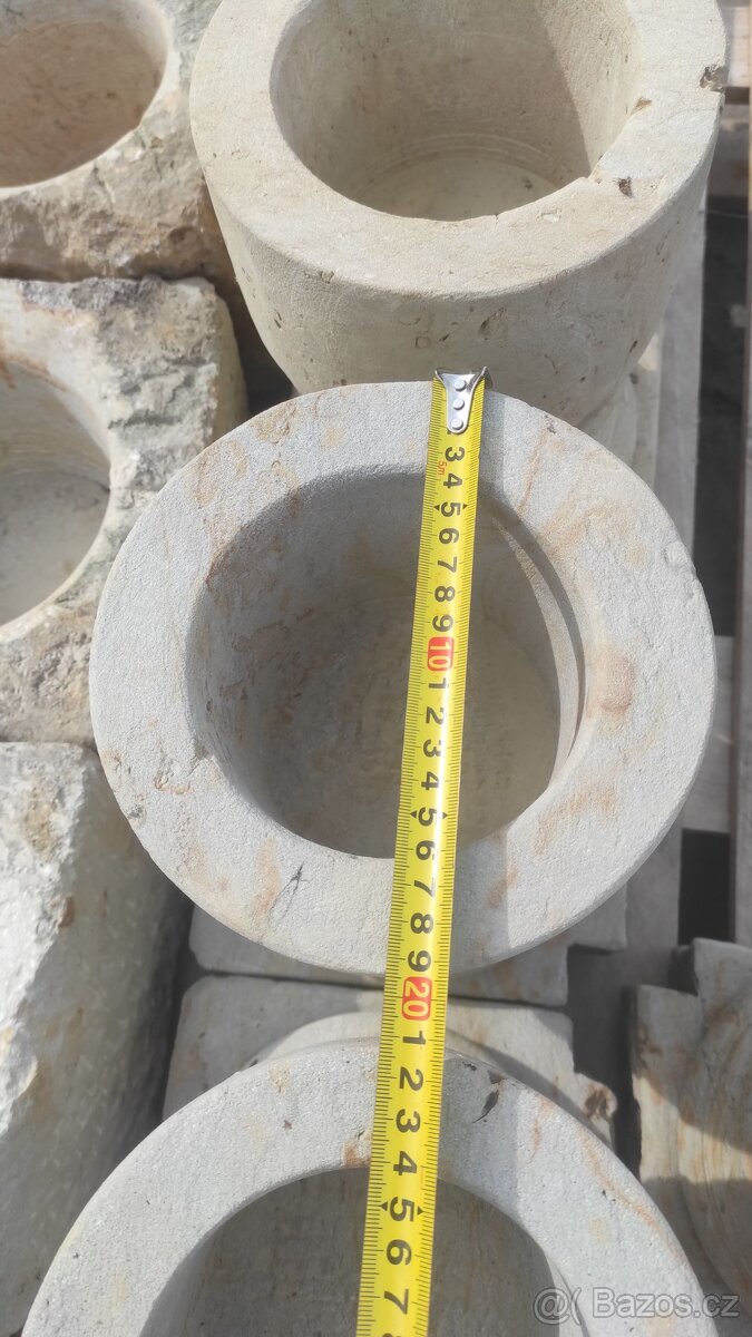 Kamenná váza, pískovcová váza, kalich, koryto, 20 ks - 11