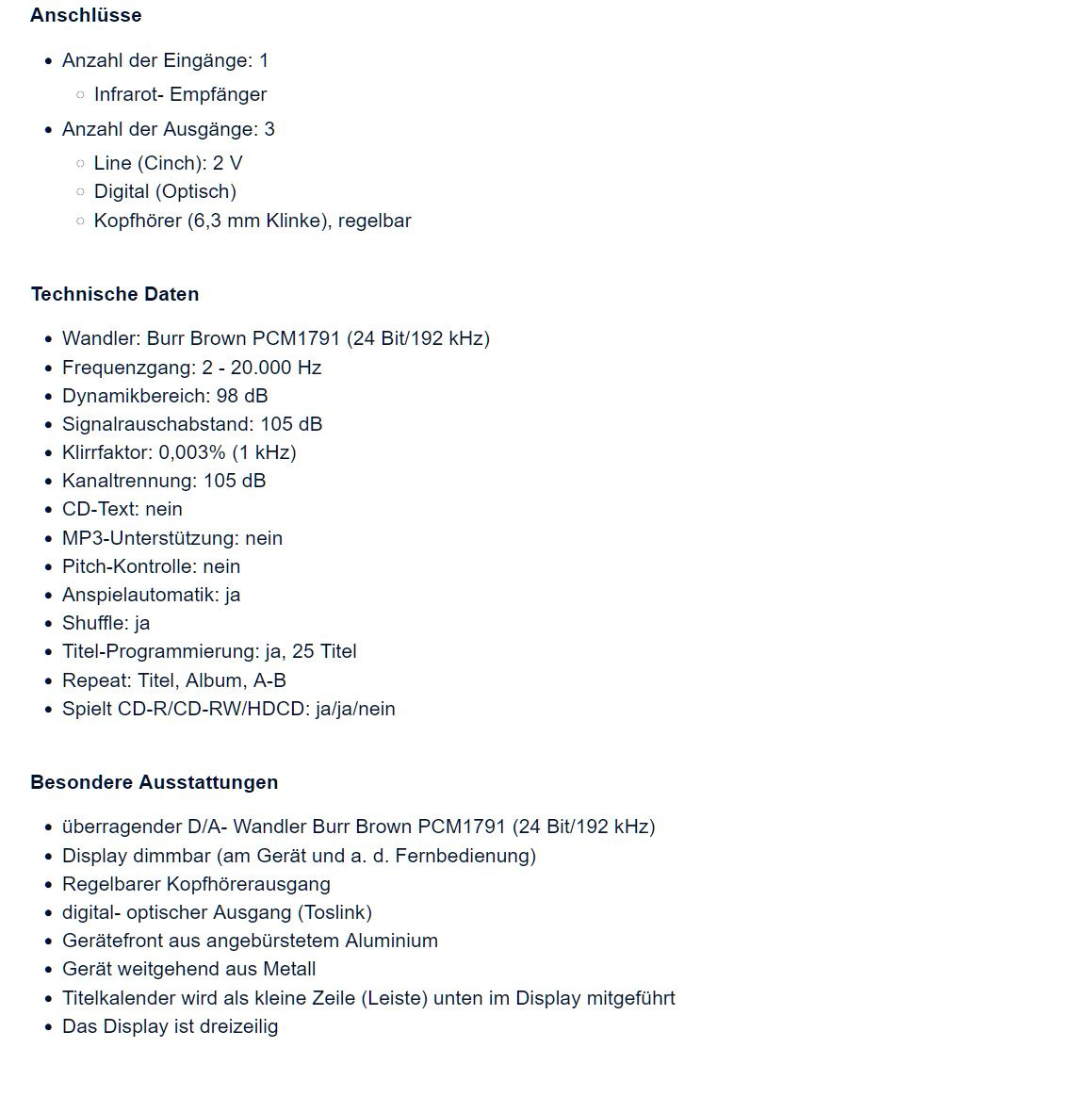 DENON DCD-500AE / Stereo CD Player + DO / CD-R - 11