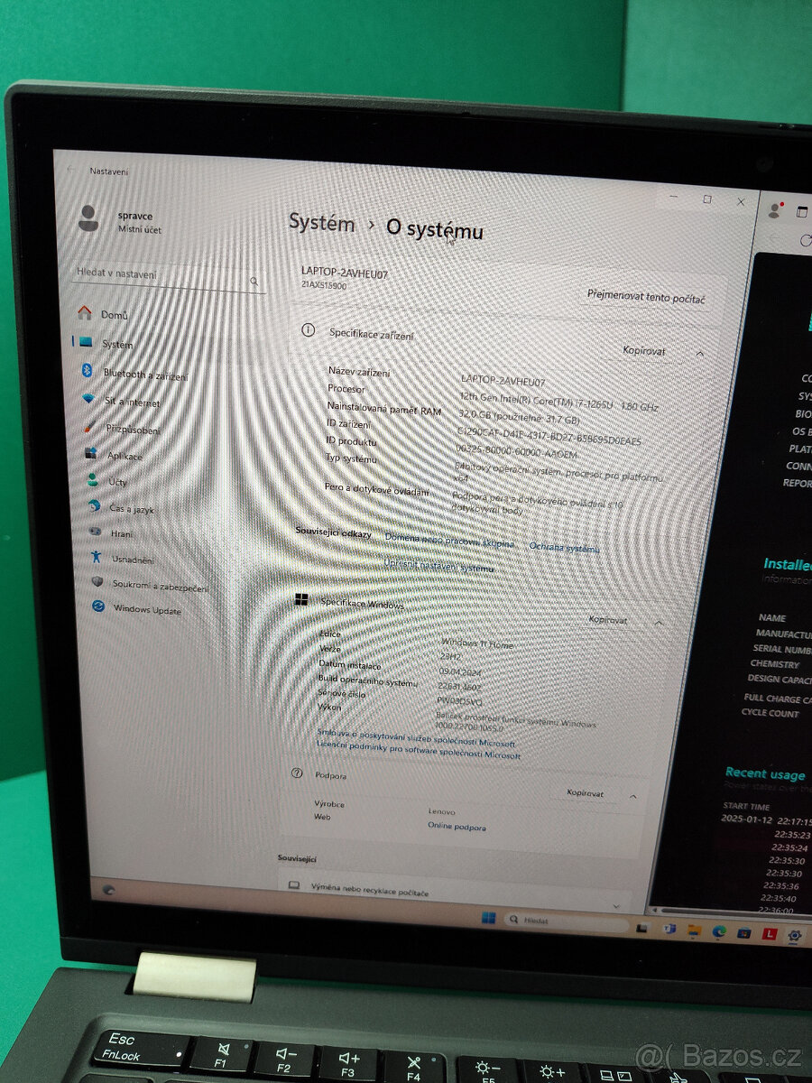 Lenovo ThinkPad x13 yoga g3 i7-1265u 32/512GB√FHD+√8m.√DPH - 11