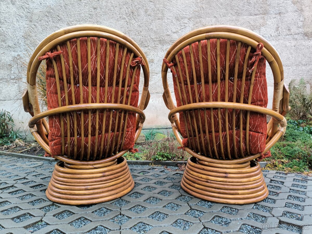 Ratanová křesla - 2 kusy - 11