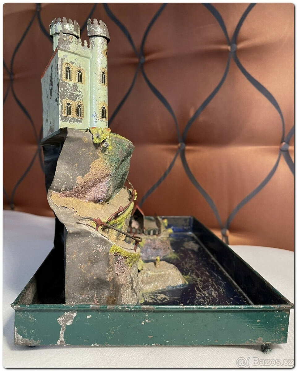 VZÁCNÝ NÁLEZ Skála a horská scéna Graner s fontánou a ostr - 11