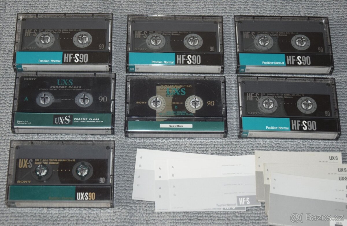 SONY HF-S 90min typ I + SONY UX-S 90min TYP II/CrO2, 7ks - 11
