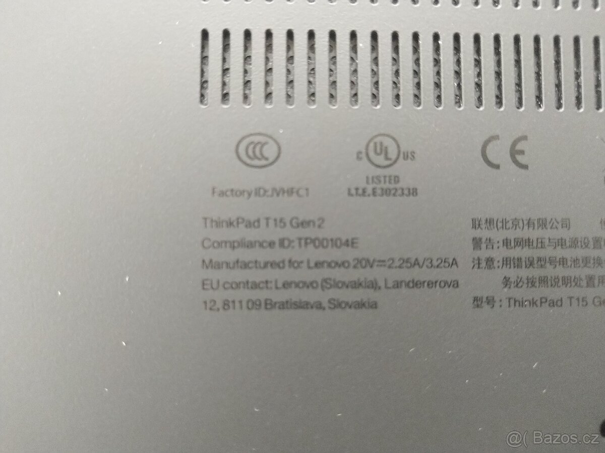 Spodní kryt bottom case Lenovo Thinkpad T15 gen 2 - 11