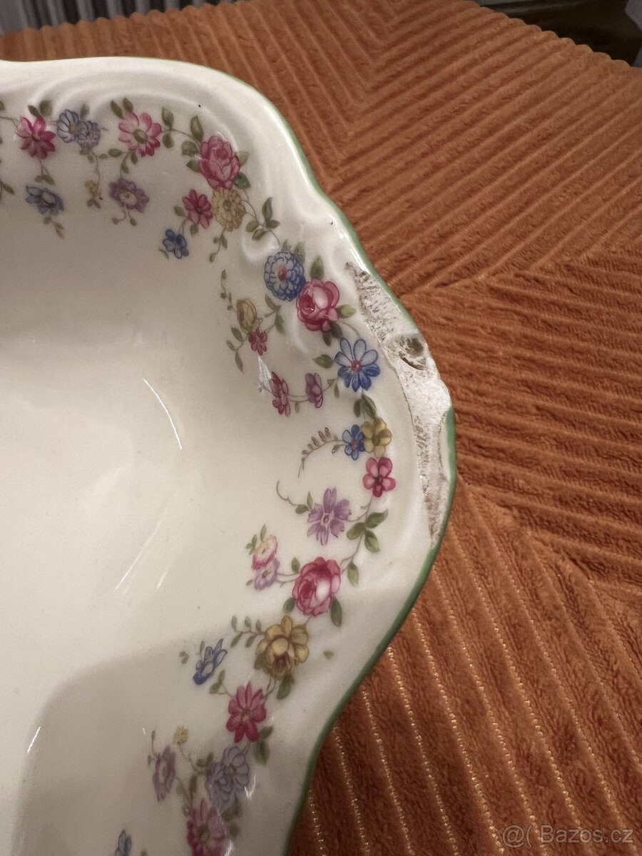 Krásná starožitná jídelní sada porcelánová sada - 11