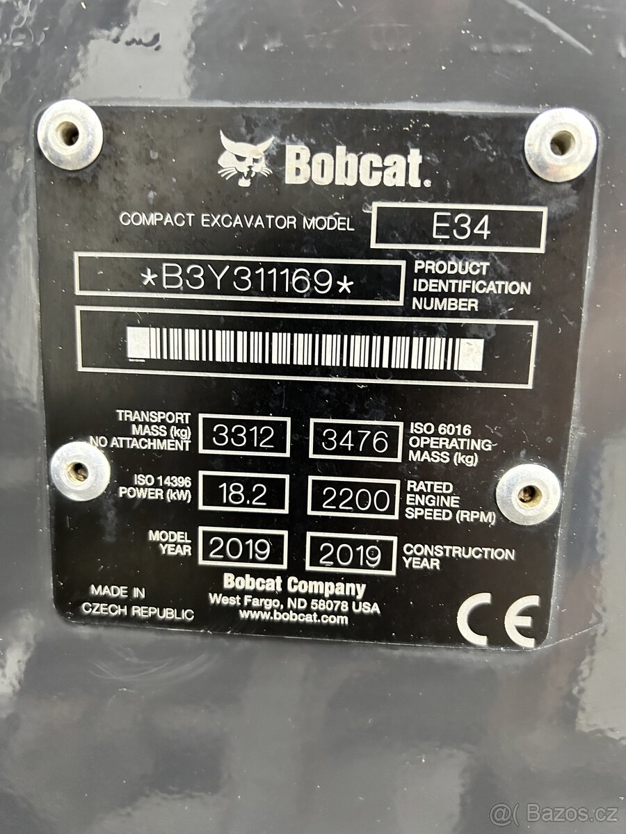 Minibagr Bobcat E34 pouze 550MTh - 11
