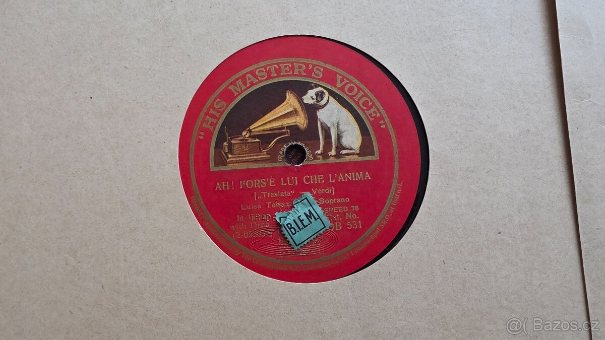 Staré šelakové desky platne LP 78 His Masters Voice - 11