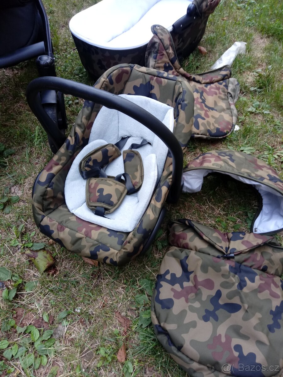 Maskáčový kočárek 3.kombinace - 11