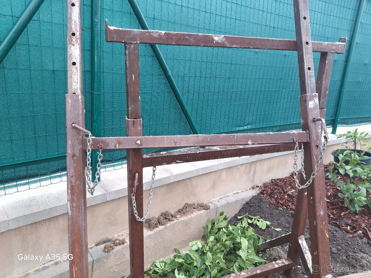 Železné stavitelné stavební kozy – 2 ks, výška 114–175 cm - 11