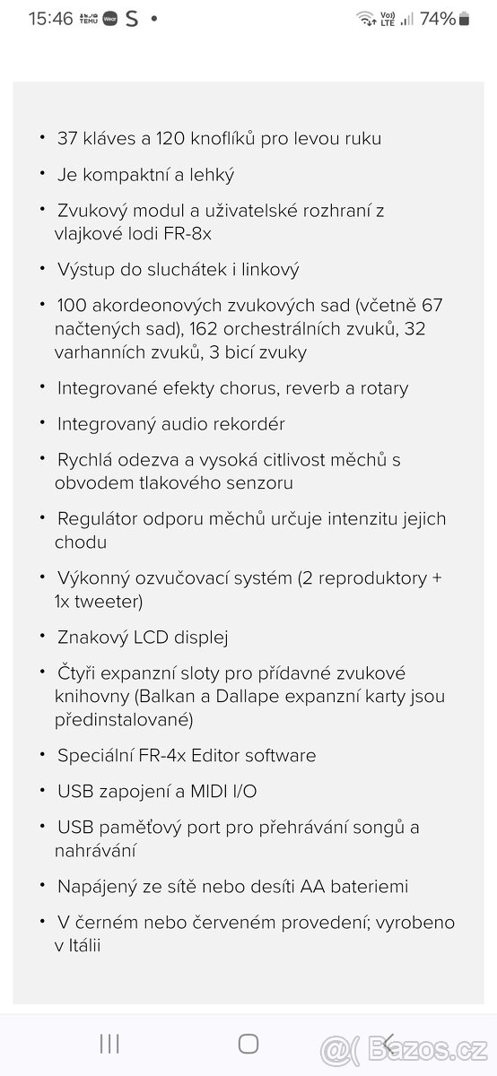Roland fr-4x ,elektronický akordeon - 11