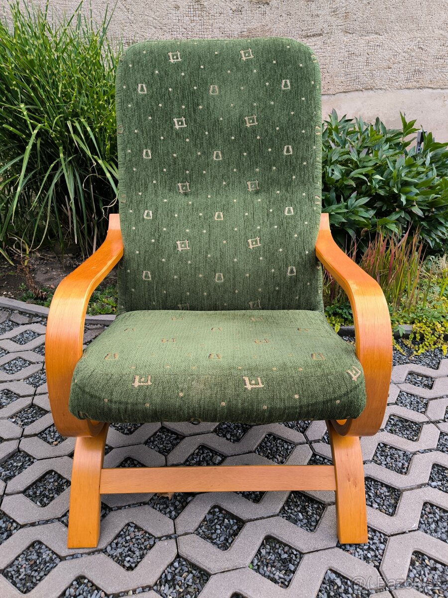 Moderní čalouněná pohupovací křesla - 2 kusy - 11