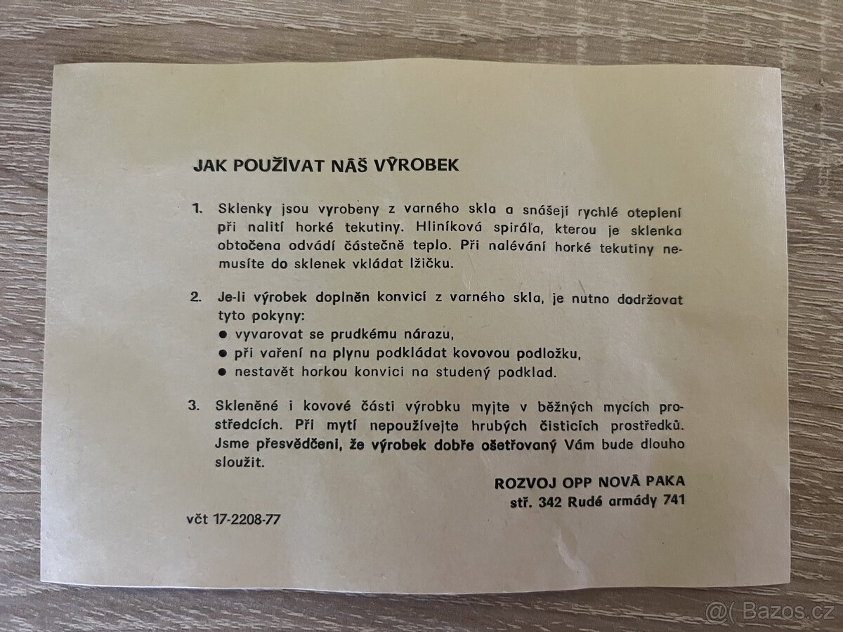 Retro čajova souprava, nova - 11