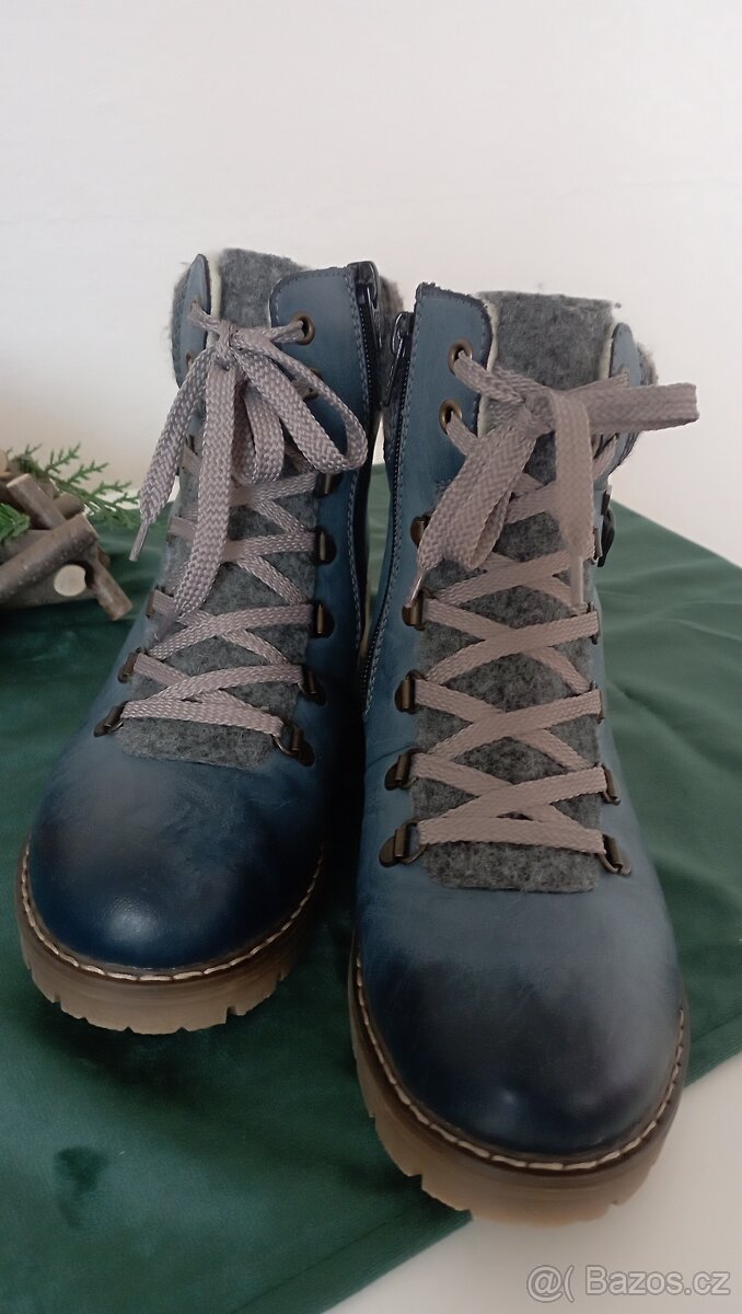 Modré Riker dámské s kožíškem - 11