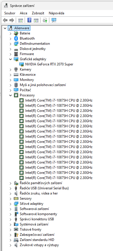 Alienware m15 R3 – TOP stav, 32 GB, 2 TB, RTX 2070S, záruka - 11