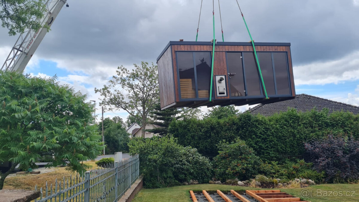 Finská venkovní sauna-Saunový domek s odpočívárnou - 11