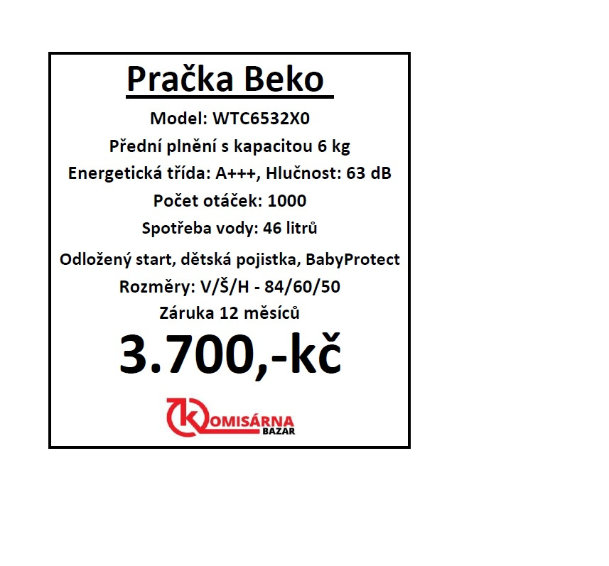 Použitá pračka BEKO WTC6532X0 se zárukou - 11
