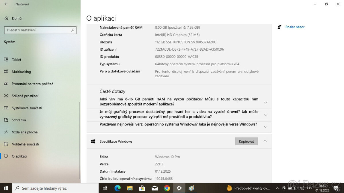 notebook Lenovo Ideapad B590 15,6" s 120 GB SSD - 11