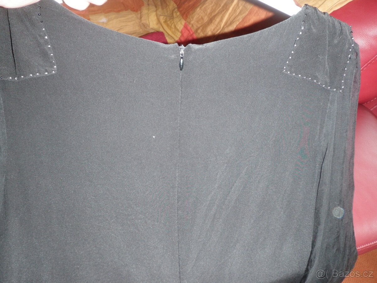 černé dražší značkové hedvíbné šaty - vel. 38 - 11