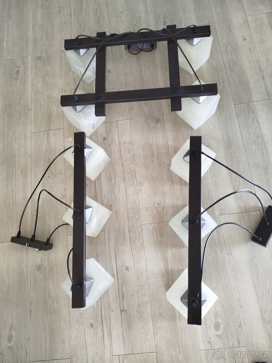 Prodám závěsný lustr (4) +Led žárovky - 11