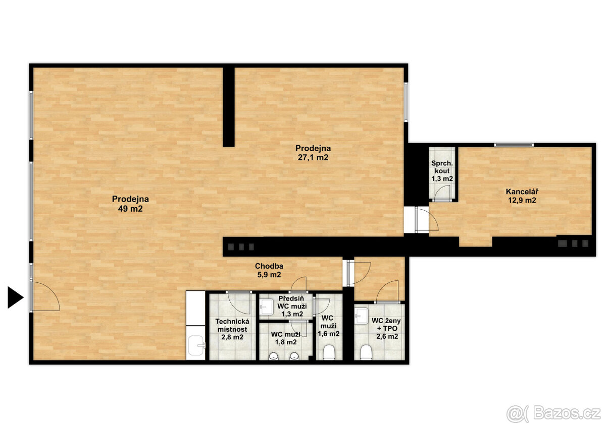 Pronájem obchodních prostor 106 m2, ul.28. října, Jeseník - 11