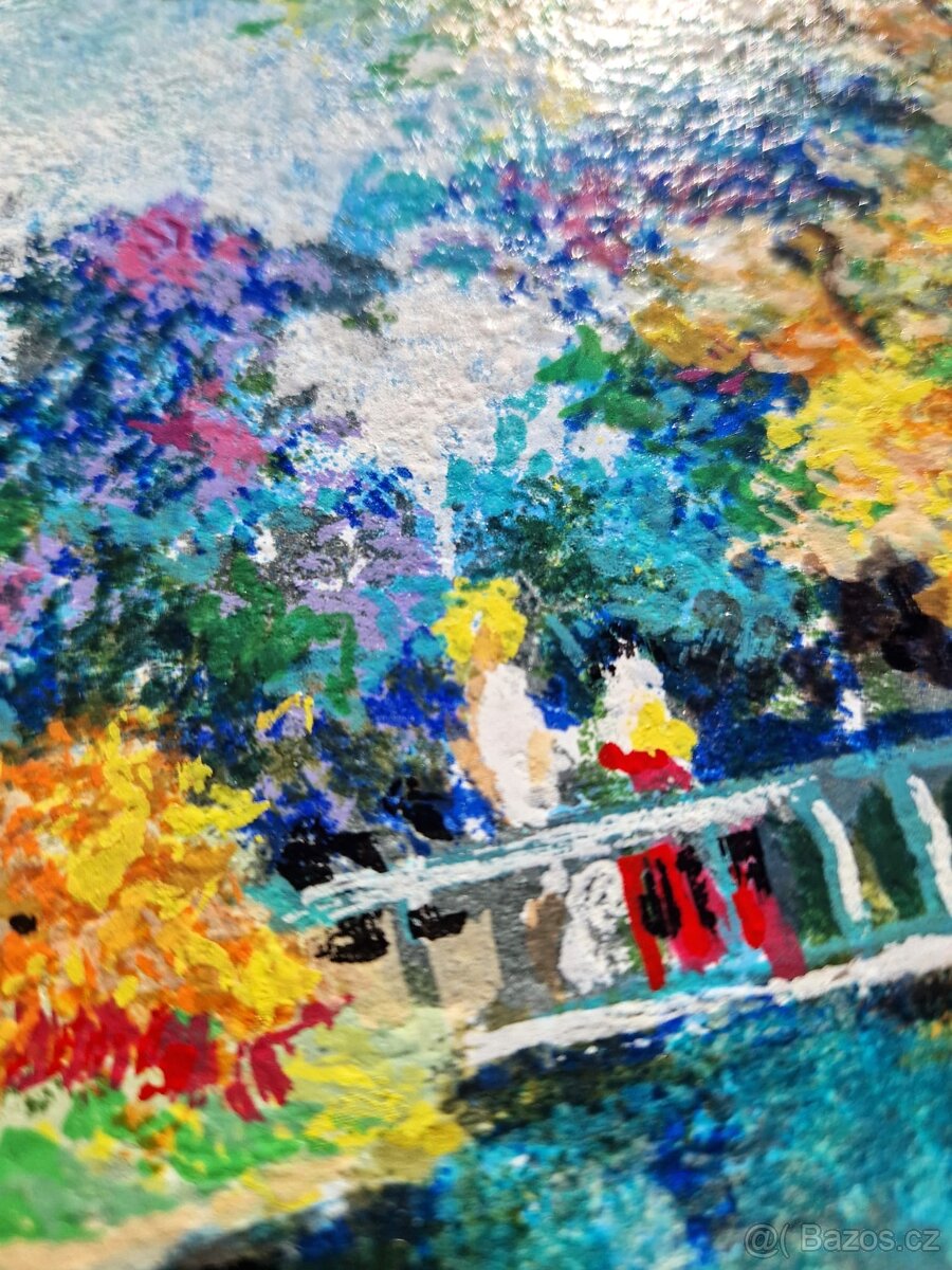 DIMITRI POLAK - sieťotlač /farebná impresionistická krajina/ - 11