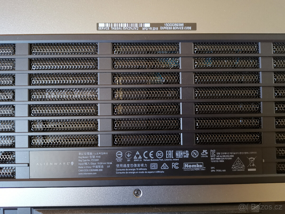 DELL Alienware 17 R4 herní 4K UHD LCD/i7/32G/2TB SSD/GF1080 - 11