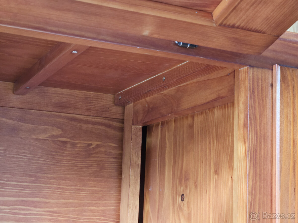 Komoda + rohová vitrína - masiv - SLEVA - 11