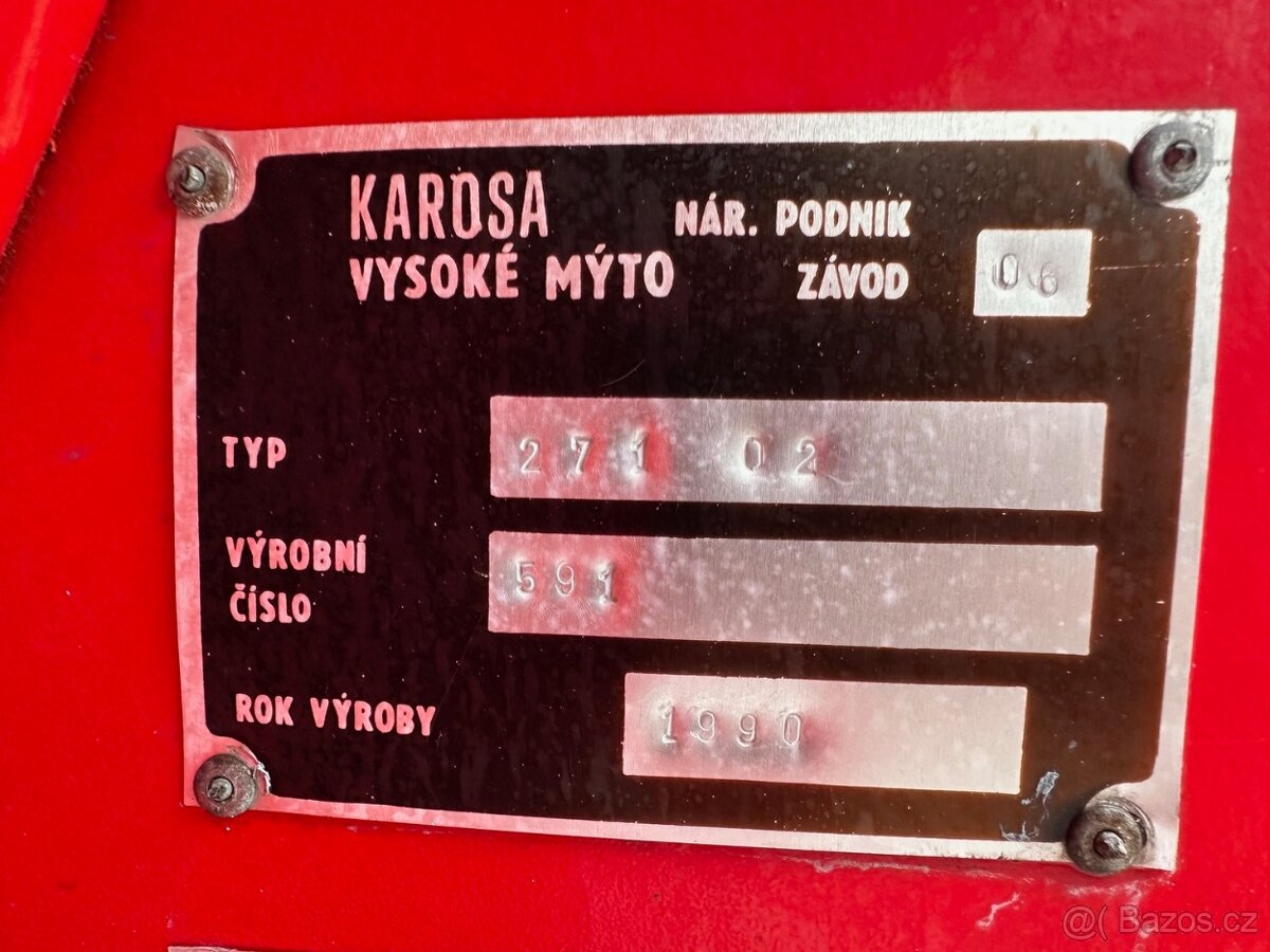 KAROSA hasičské vozidlo 1990 VIN 017 - 11
