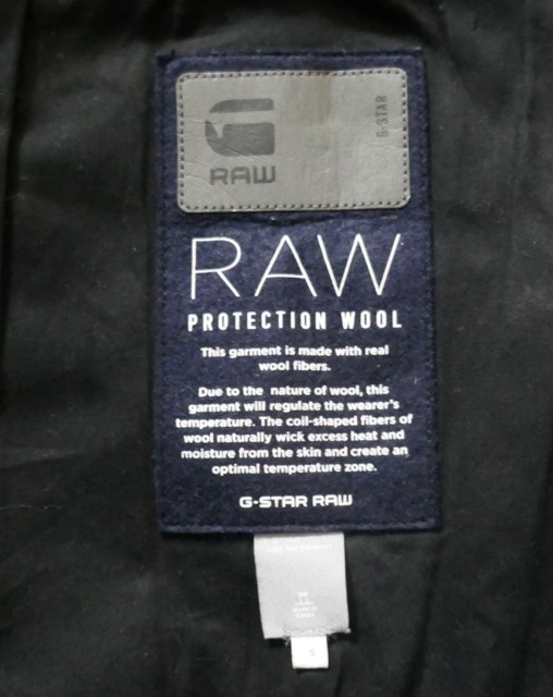 Kvalitní černý vlněný kabát/paleto, vel. S, zn. G-Star - 11