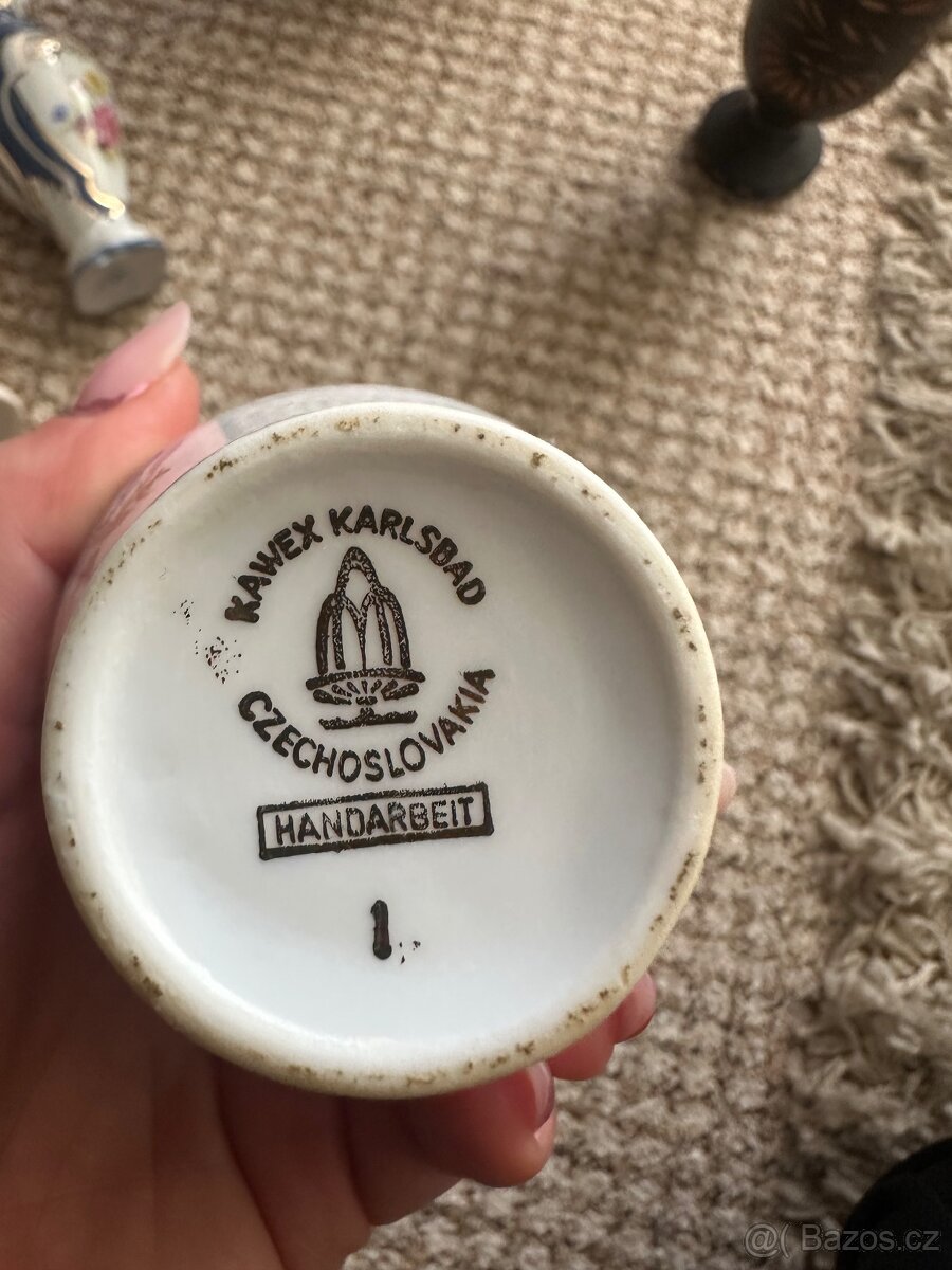 Růžový porcelán, porcelánová sada - 11