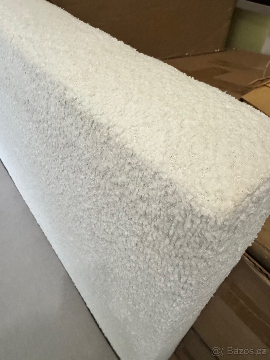 Nová postel-letiště Boxspring 160x200 krémovo-bílá - 11