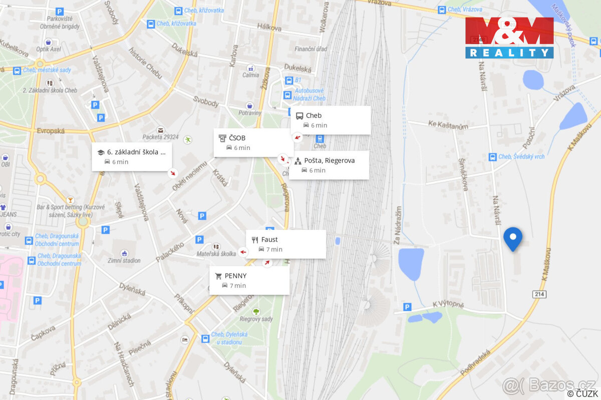 Prodej obchodního objektu, 17.717 m², Cheb, ul. Na Návrší - 11