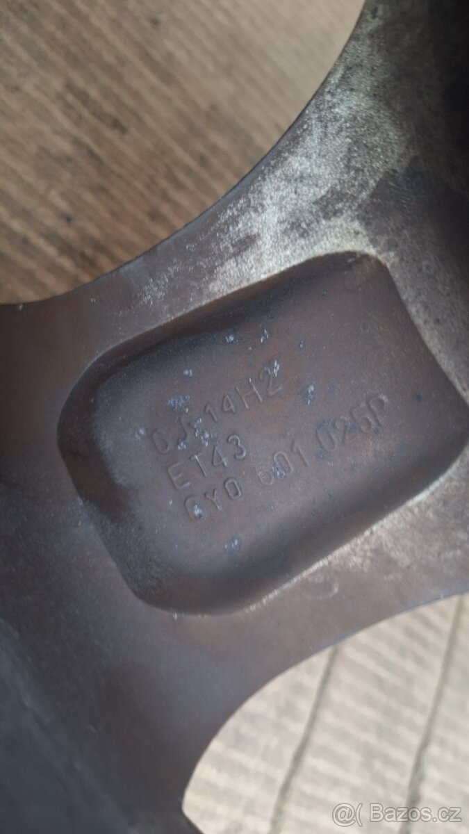 Alu kola Škoda 14" 5x100 6J ET43 Fabia VW Seat - 11