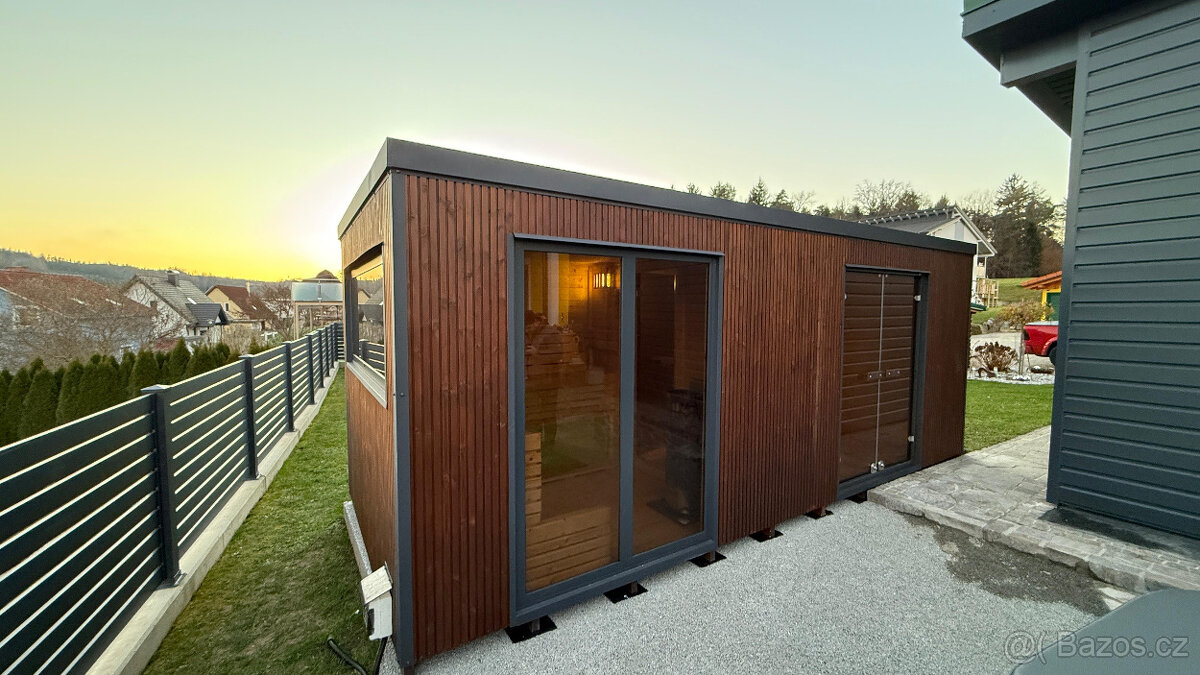 Finská venkovní sauna-Saunový domek Thermowood - 11