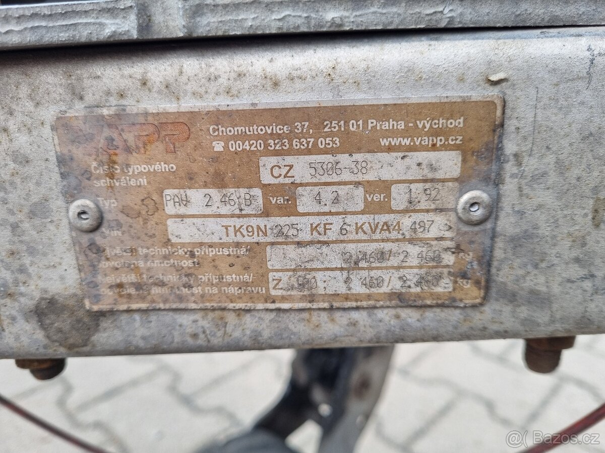 Plaťák Vapp PAV 2.46B Express 2460Kg, 4,20m, 1,92m - 11