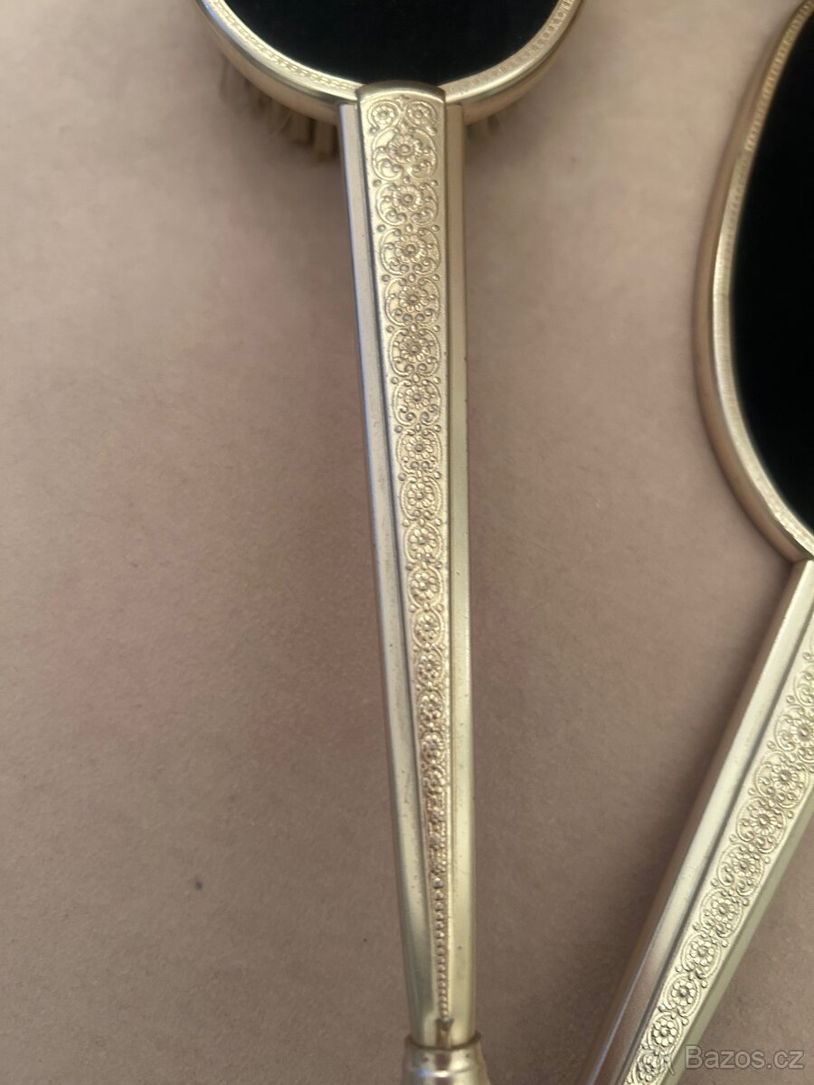 Gobelínová souprava zrcátko,kartáč a kabelka - 11