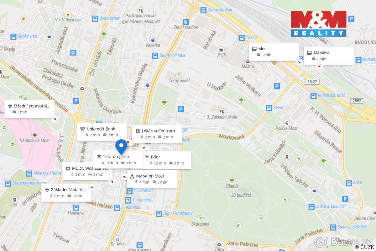 Prodej bytu 3+1, 65 m², Most, ul. M. G. Dobnera - 11