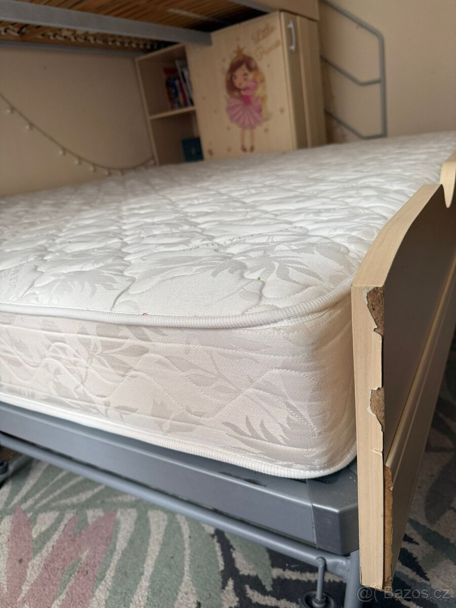 Dětská patrová postel se šatní skříní, včetně matrací - 11