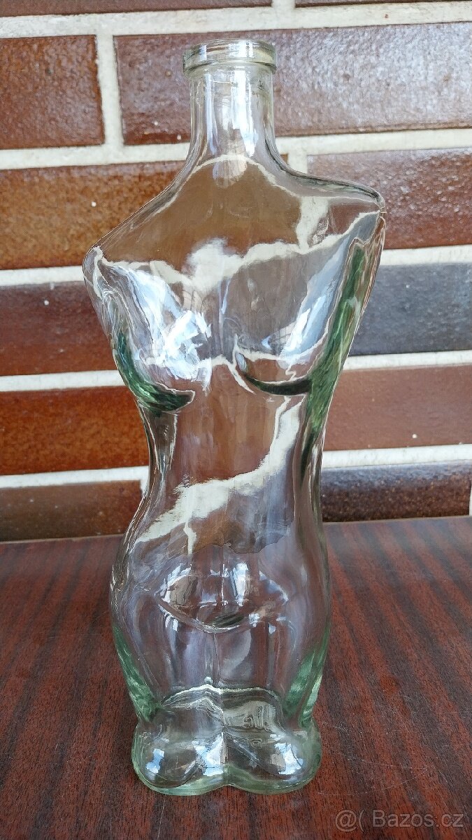 Modrá číše,váza, ozdobné láhve,skleněné džbány - 11