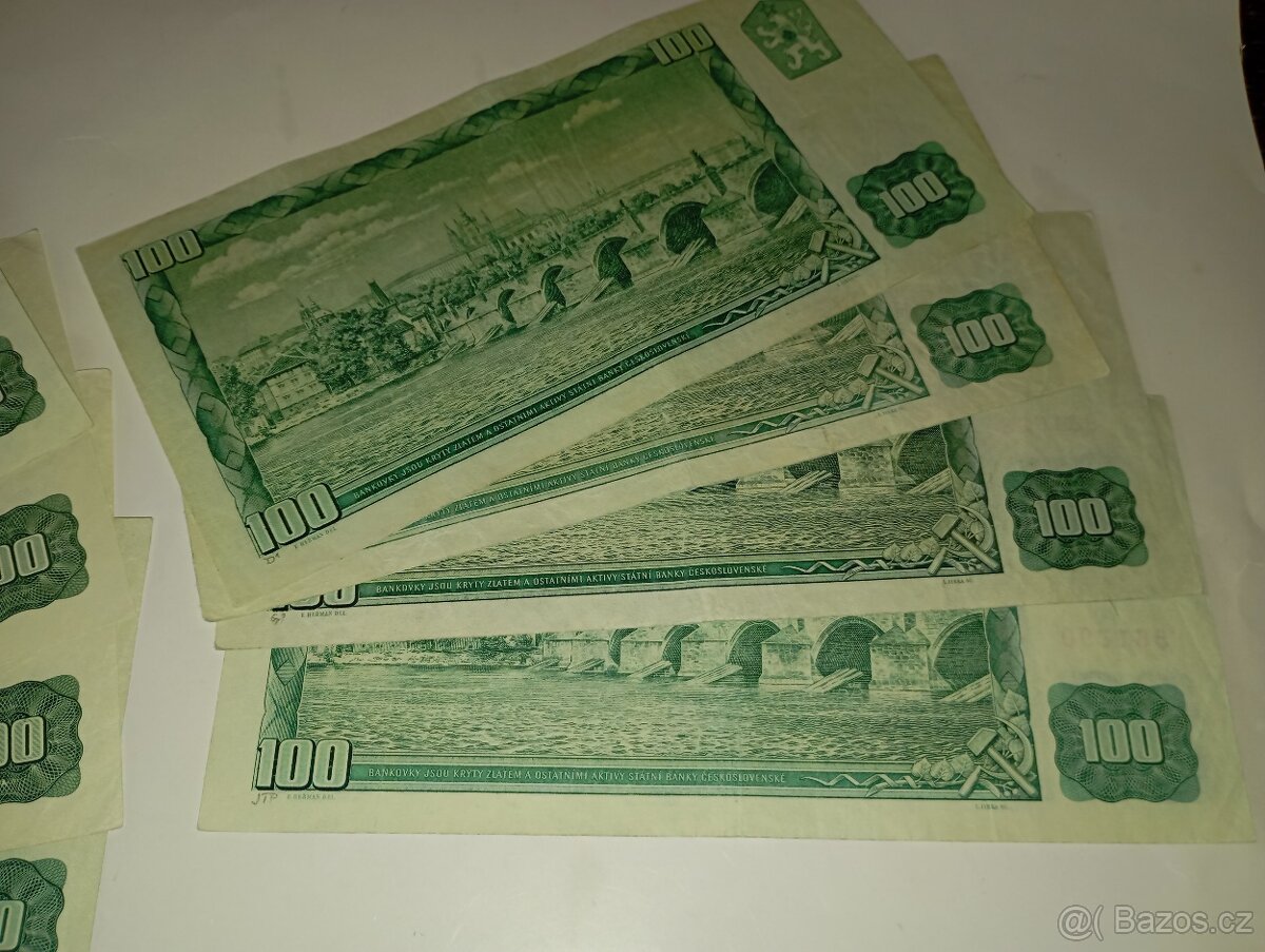 BANKOVKY 100 KČS 1961, VŠECHNY VYDANÉ SÉRIE - 11