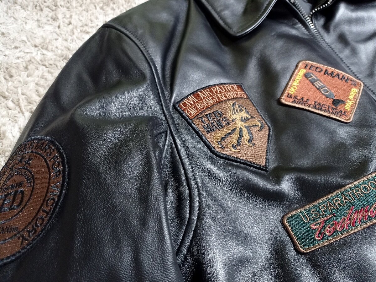 NOVÁ kožená letecká bunda A2 - L,XL-2XL - 11