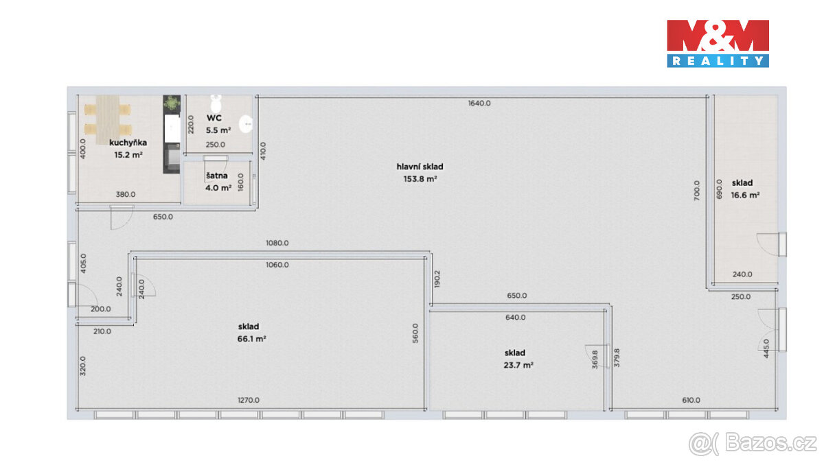 Pronájem skladu, 285 m², Brandýs nad Labem, ul. Kralupská - 11