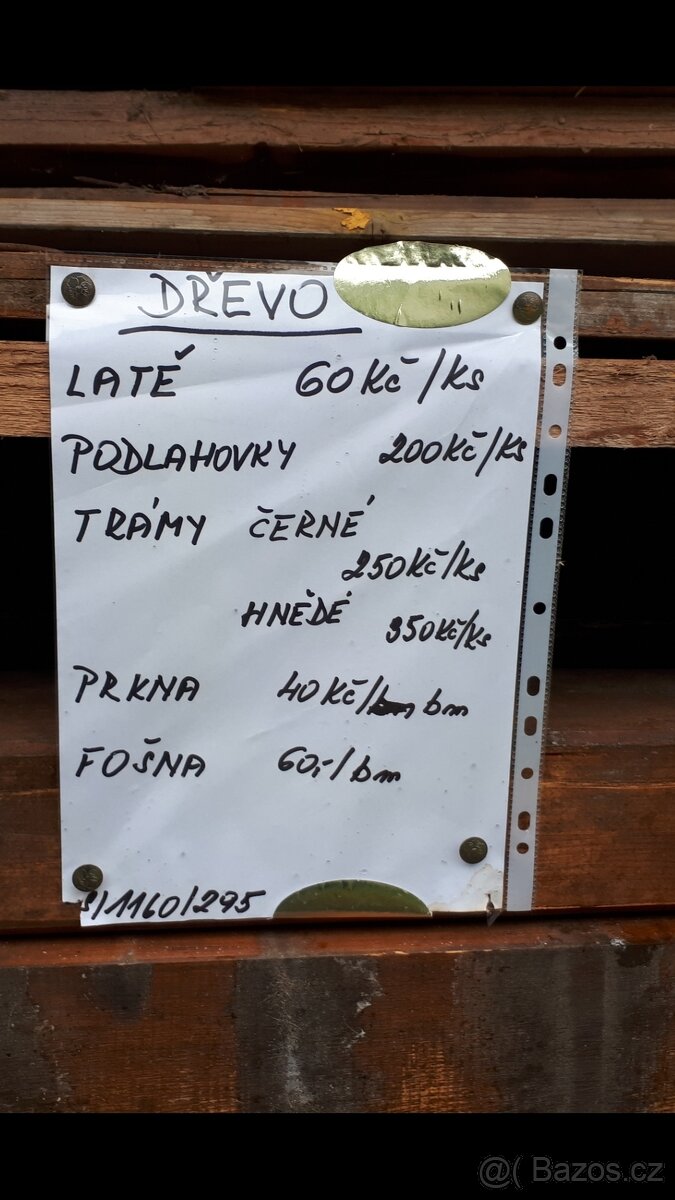DŘEVO : Fošny , trámy , hranoly , prkna - 11