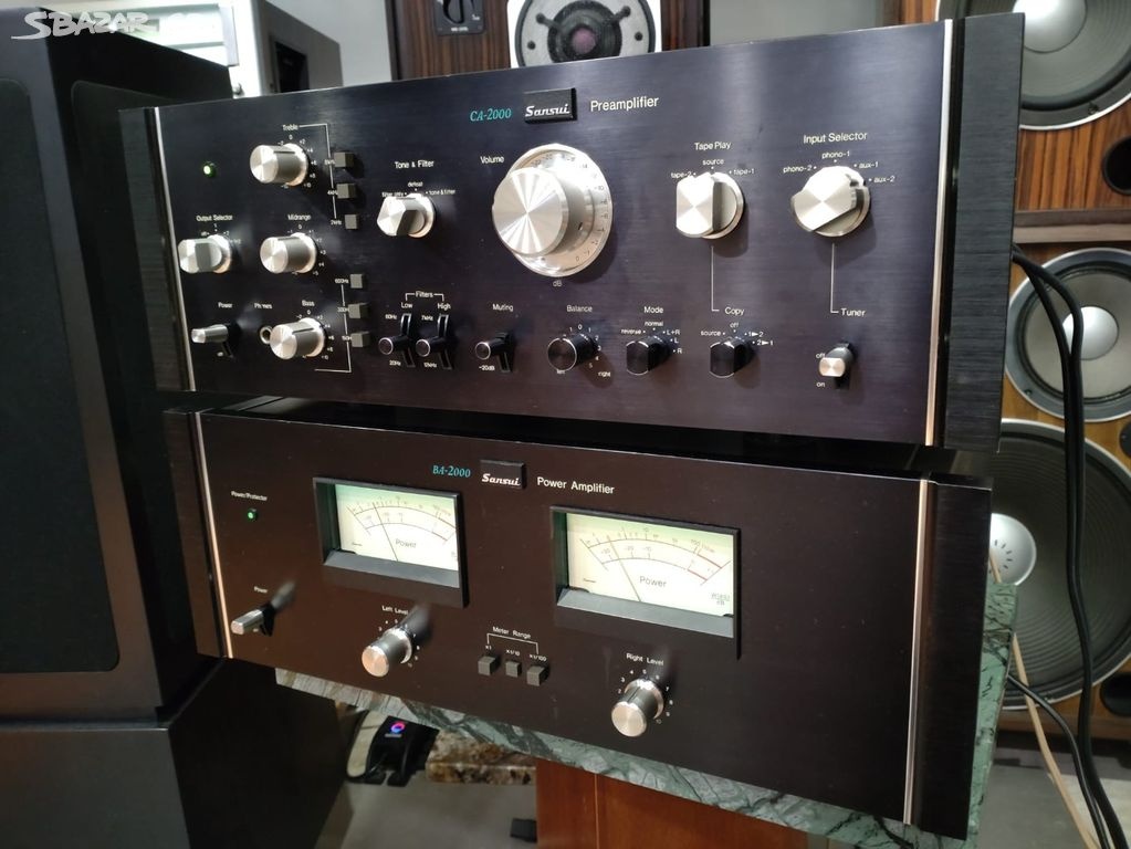 zesilovač a předzesilovač Sansui BA 2000/ CA 2000 - 11