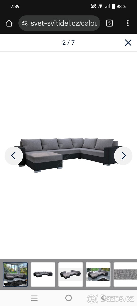 Prodám rozkládací pohovku/gauč do U SPĚCHÁ STĚHOVÁNÍ - 11