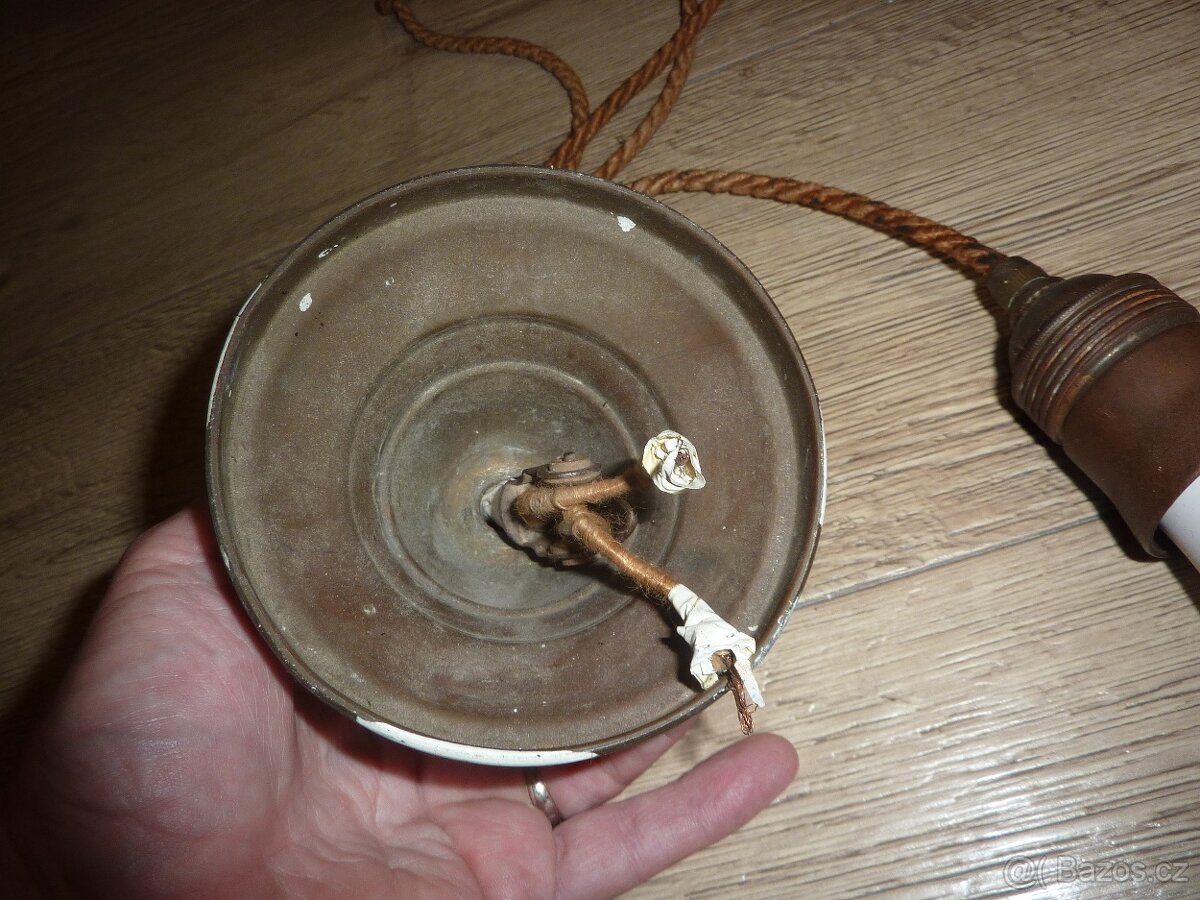 Starožitný lustr - sklo - 11