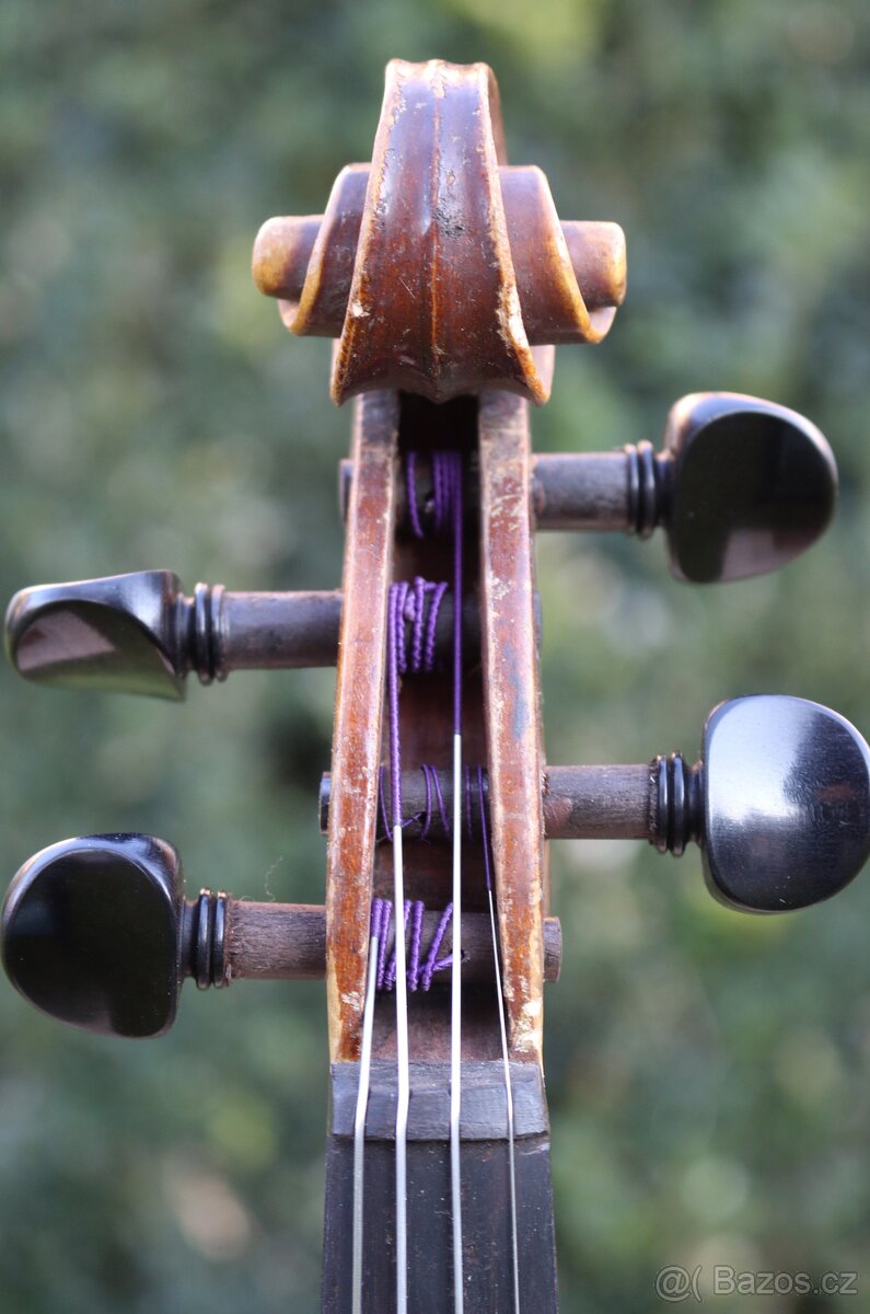 S dobrým zvukem staré celé 4/4 housle - 11
