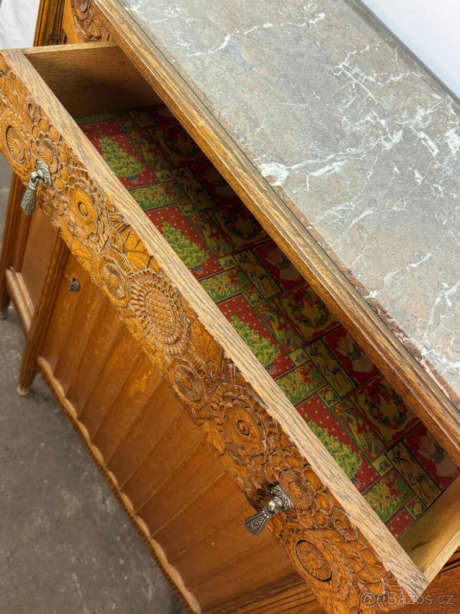 Art deco komoda s mramorem (134019) - 11