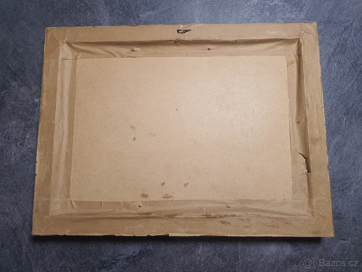 RARITA - dobový obraz Osvobození boj barikáda 1945 - 11