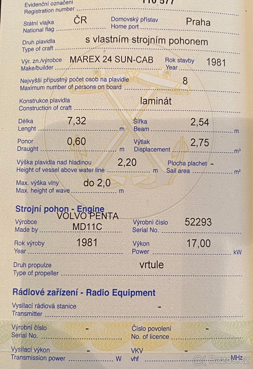 Motorová obytná loď Marex - 11