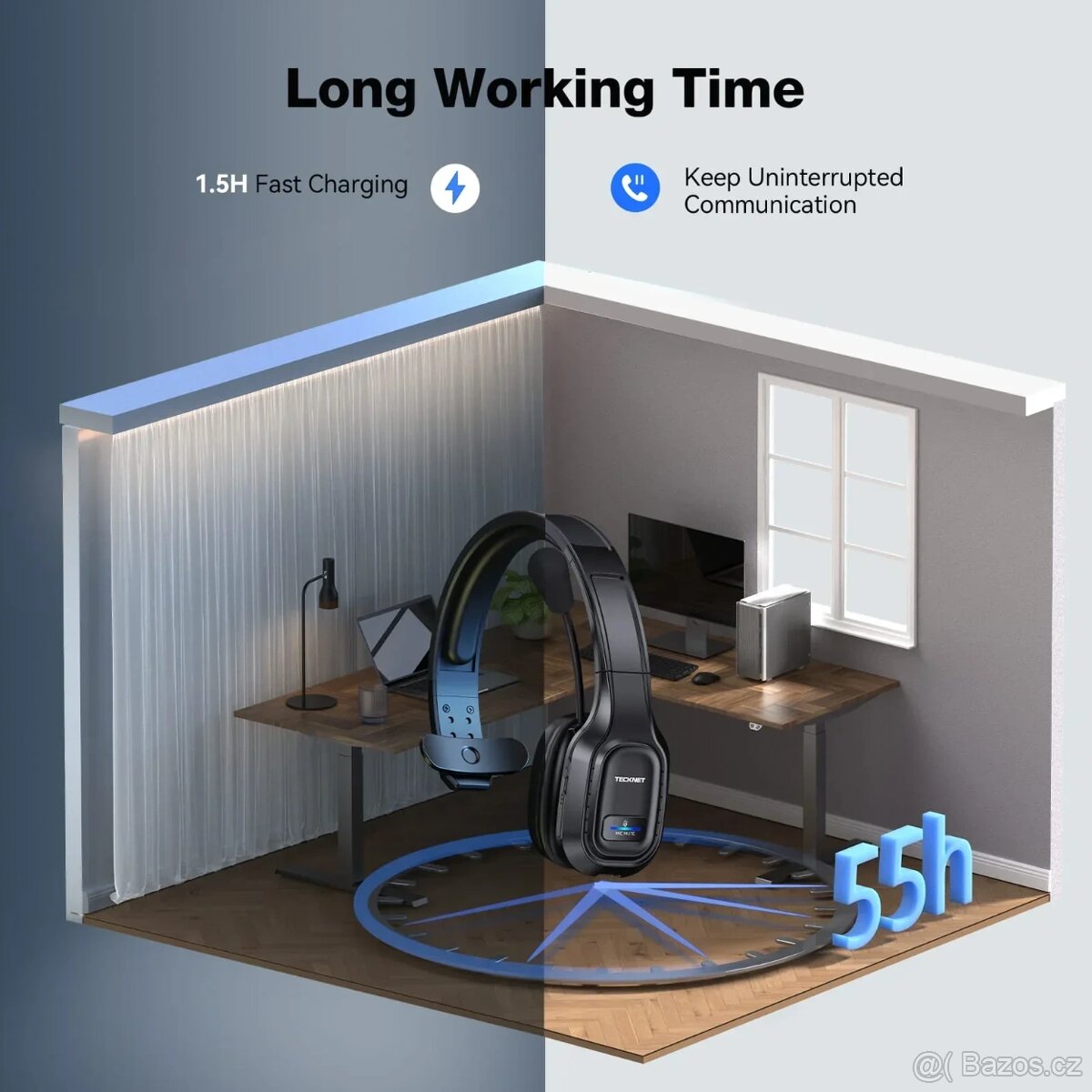 Bluetooth headset Tecknet TK-HS001 rozbaleno - 11